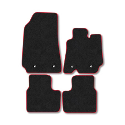 Car Mat Co Renault Arkana (2021+) Premium Car Mats Tufted-Pile Carpet Red Trim Tailored Fit Car Accessories Durable Set from B&Q