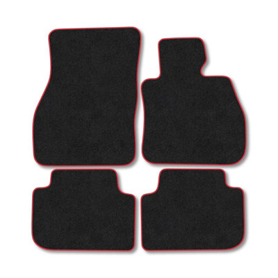 Car Mat Co Bmw 2 Series F44 Gran Coupe (2019+) Premium Car Mats Tufted-Pile Carpet Red Trim Tailored Fit Car Accessories Durable Set from B&Q
