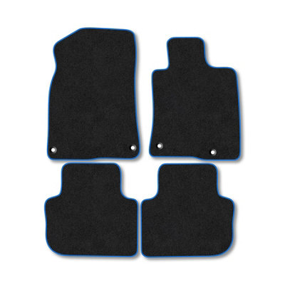 Car Mat Co Honda Civic (2022+) Premium Car Mats Tufted-Pile Carpet Blue Trim Tailored Fit Car Accessories Durable Set from B&Q