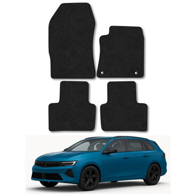 Car Mat Co Vauxhall Astra L Sports Tourer (2022+) Premium Car Mats Tufted-Pile Carpet Black Trim Tailored Fit Car Accessories Durable Set from B&Q