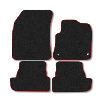 Car Mat Co Vauxhall Grandland (2020+)  Phev Premium Car Mats Tufted-Pile Carpet Red Trim Tailored Fit Car Accessories Durable Set from B&Q
