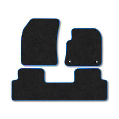 Car Mat Co Ds7 (2018+) Premium Car Mats Tufted-Pile Carpet Blue Trim Tailored Fit Car Accessories Durable Set from B&Q