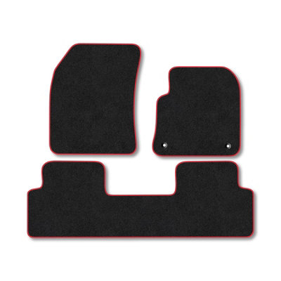 Car Mat Co Ds7 (2018+) Premium Car Mats Tufted-Pile Carpet Red Trim Tailored Fit Car Accessories Durable Set from B&Q