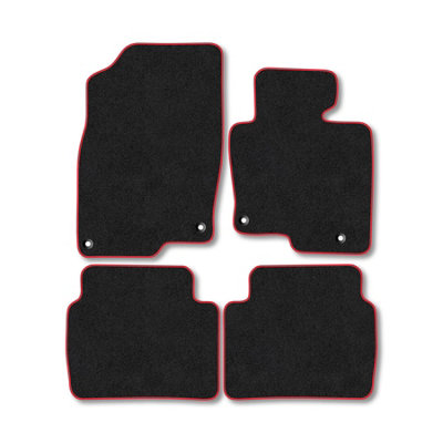Car Mat Co Mazda Cx5 (2017+) Premium Car Mats Tufted-Pile Carpet Red Trim Tailored Fit Car Accessories Durable Set from B&Q