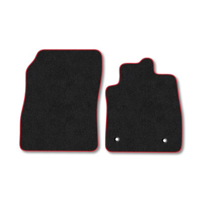 Car Mat Co Ford Fiesta Van (2017+) Premium Car Mats Tufted-Pile Carpet Red Trim Tailored Fit Car Accessories Durable Set from B&Q