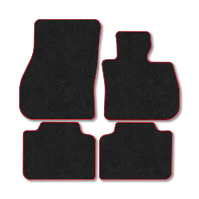 Car Mat Co Mini Countryman (2024+) Premium Car Mats Tufted-Pile Carpet Red Trim Tailored Fit Car Accessories Durable Set from B&Q