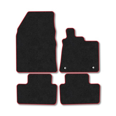 Car Mat Co Renault Symbioz (2024+) Premium Car Mats Tufted-Pile Carpet Red Trim Tailored Fit Car Accessories Durable Set from B&Q