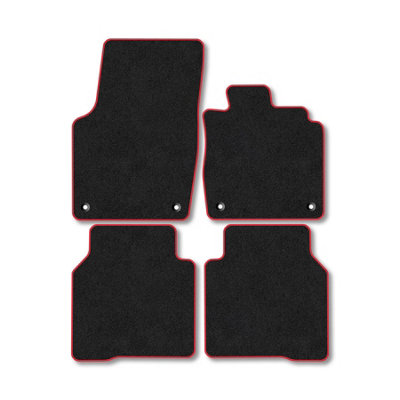 Car Mat Co Vw Id.7 Tourer (2023+) Premium Car Mats Tufted-Pile Carpet Red Trim Tailored Fit Car Accessories Durable Set from B&Q