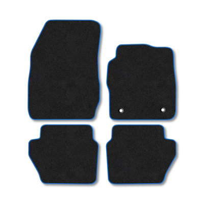 Car Mat Co Ford Fiesta (2011-2017) Premium Car Mats Tufted-Pile Carpet Blue Trim Tailored Fit Car Accessories Durable Set from B&Q