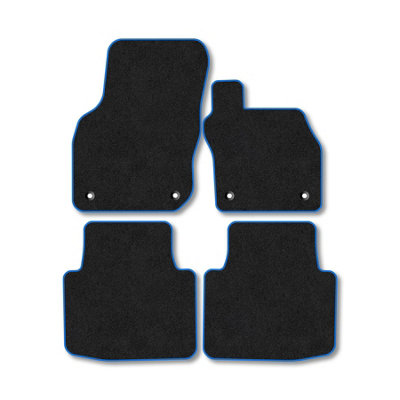 Car Mat Co Skoda Superb Estate (2024+) Premium Car Mats Tufted-Pile Carpet Blue Trim Tailored Fit Car Accessories Durable Set from B&Q