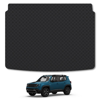 Car Mat Co Jeep Renegade (2014+) (Lower Boot Floor) Rubber Boot Mat Tailored Accessory Protector Liner Durable Waterproof Accessories from B&Q