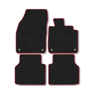 Car Mat Co Skoda Elroq (2025+) Premium Car Mats Tufted-Pile Carpet Red Trim Tailored Fit Car Accessories Durable Set from B&Q