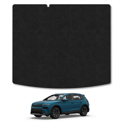 Car Mat Co Skoda Elroq (2025+) Boot Liner Tailored Accessory Protector Anti-Slip Durable Pet Friendly Carpet Black Trim from B&Q