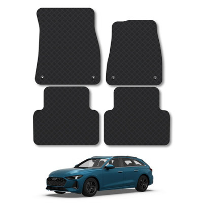 Car Mat Co Audi A5 Avant (2025+) Rubber Car Mats Heavy-Duty Tailored Fit With Clips from B&Q
