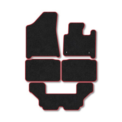Car Mat Co Hyundai Santa Fe (Hev) 7 Seats 2024+ Car Mats Red Trim Carpet Tailored Fit from B&Q