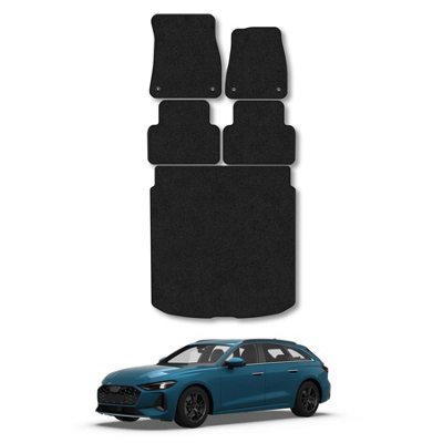 Car Mat Co Audi A5 Avant (2025+) Car Mats Tailored Fit Black Trim Accessory Carpet Car Accessories Floor Mat With Clips from B&Q