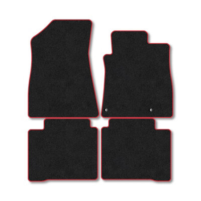 Car Mat Co Kia Niro Hev (2022+) Car Mats Red Trim Carpet Tailored Fit Easy Clean With Clips from B&Q