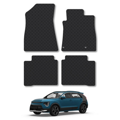Car Mat Co Kia Niro Hev (2022+) Rubber Car Mats Heavy-Duty Tailored Fit With Clips from B&Q