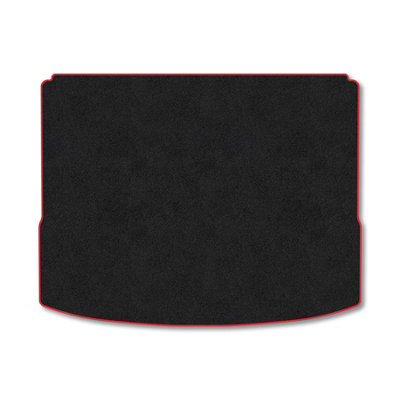 B&Q -  Kia Niro (2022+) (Hybrid Upper-Boot) Boot Liner Tailored Accessory Protector Anti-Slip Durable Pet Friendly Carpet Red Trim