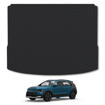 B&Q -  Kia Niro (2022+) (Hybrid Upper-Boot) Rubber Boot Mat Tailored Accessory Protector Liner Durable Waterproof Accessories