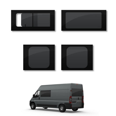 Van Demon Peugeot Boxer (2006+) Opening PassengerFixed DriverRear Door Windows from B&Q