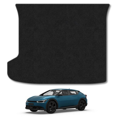Car Mat Co Kia Ev6 (2021+) Boot Liner Tailored Accessory Protector Anti-Slip Durable Pet Friendly Carpet Grey Trim from B&Q