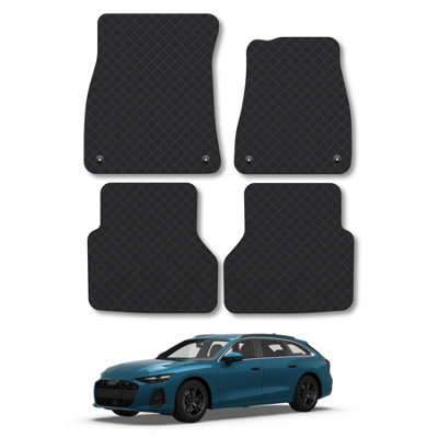 Car Mat Co Rubber Car Mats For Audi A6 Estate (Not E-Tron) (2025+) Heavy-Duty Tailored Fit from B&Q