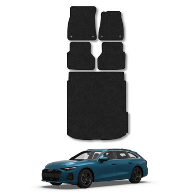 Car Mat Co Audi A6 Estate (Not E-Tron) (2025+) Car Mats Tailored Fit Black Trim Accessory Carpet Car Accessories Floor Mat With Clips from B&Q