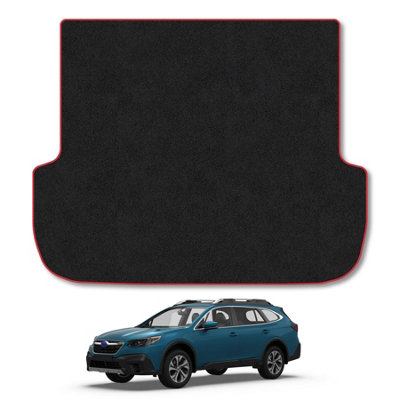 Car Mat Co Subaru Outback Estate (2019+) Boot Liner Tailored Accessory Protector Anti-Slip Durable Pet Friendly Carpet Red Trim from B&Q