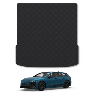 B&Q -  Audi A6 E-Tron Estate (Upper Boot) (2024+) Rubber Boot Mat Tailored Accessory Protector Liner Durable Waterproof Accessories