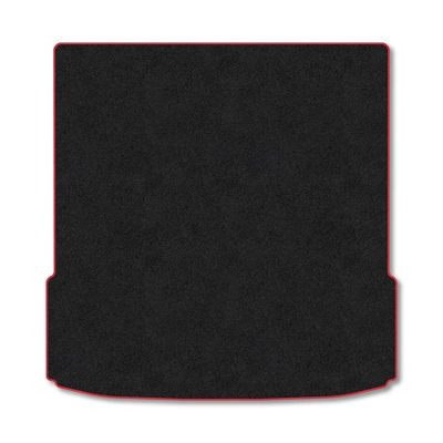 B&Q -  Audi A6 E-Tron Estate (Upper Boot) (2024+) Premium Boot Liner Tailored Accessory Protector Pet Friendly Tufted Carpet Red Trim
