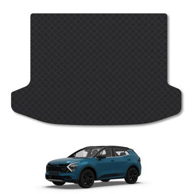 B&Q -  Kia Sportage (Hybrid) (Upper BootWith Subwoofer) (2021+) Rubber Boot Mat Tailored Protector Liner Waterproof Accessories