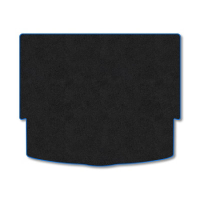 B&Q -  Nissan X-Trail (Upper Floor With Spare Wheel) (2022+) Premium Boot Liner Tailored Protector Pet Friendly Tufted Carpet Blue Trim