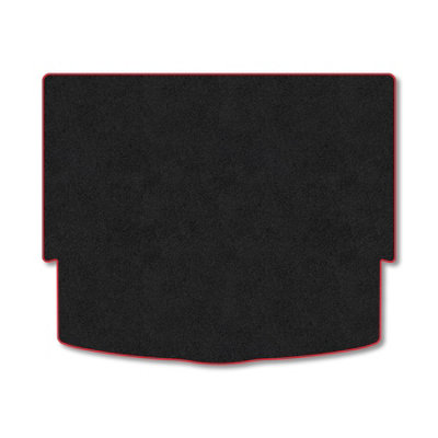 B&Q -  Nissan X-Trail (Upper Floor With Spare Wheel) (2022+) Premium Boot Liner Tailored Protector Pet Friendly Tufted Carpet Red Trim