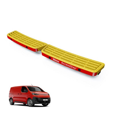 B&Q -  Accessstep For Fiat Scudo (2024+)Van Rear Safety Access StepWith Connect+ (Yellow)(Ss242Yoe)