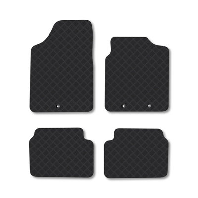 Car Mat Co Hyundai I10 (2009-2014) Rubber Car Mats Heavy-Duty Tailored Fit With Clips from B&Q
