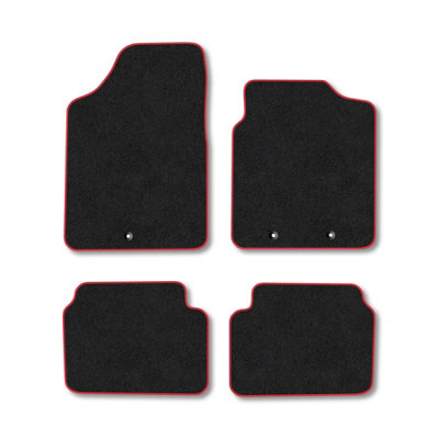 Car Mat Co Hyundai I10 2009-2014 Car Mats Red Trim Carpet Tailored  Easy Clean Clips from B&Q