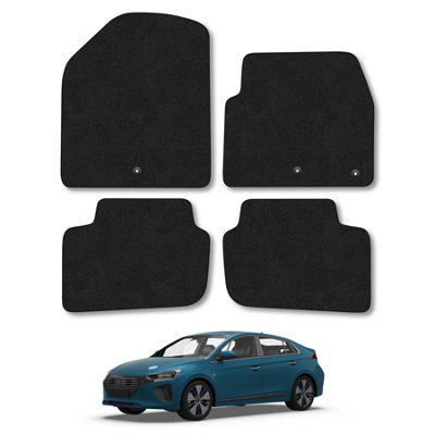 Car Mat Co Hyundai Ioniq (2020+) Ev Car Mats Black Carpet Tailored Fit Easy Clean With Clip from B&Q