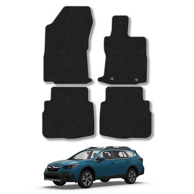 Car Mat Co Subaru Outback Estate (2019+) Car Mats Accessories Tailored Fit Carpet Floor Mats Non Slip Grey Trim Accessory Full Coverage from B&Q