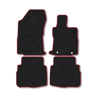 Car Mat Co Subaru Outback Estate (2019+) Premium Car Mats Tufted-Pile Carpet Red Trim Tailored Fit Car Accessories Durable Set from B&Q