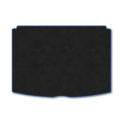 B&Q -  Mercedes-Benz B-Class (Upper Boot) (2018+) Premium Boot Liner Tailored Accessory Protector Pet Friendly Tufted Carpet Blue Trim