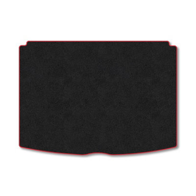 B&Q -  Mercedes-Benz B-Class (Upper Boot) (2018+) Premium Boot Liner Tailored Accessory Protector Pet Friendly Tufted Carpet Red Trim
