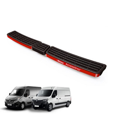 B&Q -  Accessstep For Renault Master (2010-2024)Van Rear Safety Access StepNo Reverse Sensors (Black)(Ss306B)