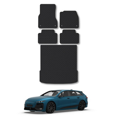 B&Q -  Audi A6 E-Tron Estate (Upper Boot) (2024+) Rubber Boot Mat Tailored Accessory Protector Liner Durable Waterproof Accessories