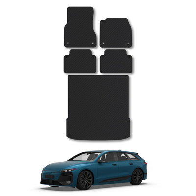 B&Q -  Audi A6 E-Tron Estate (Upper Boot) (2024+) Heavy-Duty Rubber Boot Mat Tailored Accessory Protector Durable 5mm Thick Waterproof
