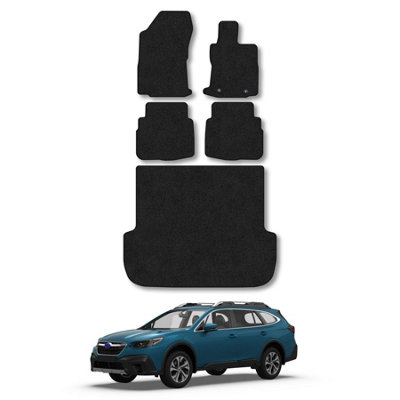 Car Mat Co Subaru Outback Estate (2019+) Car Mats Tailored Fit Black Trim Accessory Carpet Car Accessories Floor Mat With Clips from B&Q