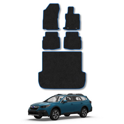 Car Mat Co Subaru Outback Estate (2019+) Car Mats Tailored Fit Blue Trim Accessory Carpet Car Accessories Floor Mat With Clips from B&Q