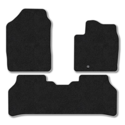 B&Q -  Hyundai Inster (2025+) Premium Car Mats Tufted-Pile Carpet Grey Trim Tailored Fit Car Accessories Durable Set