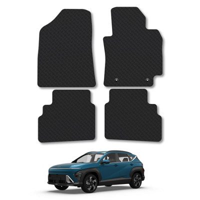 Car Mat Co Hyundai Kona (Petrol/hybrid ModelsNot For Ev) (2024+) 5mm Rubber Car Mats from B&Q