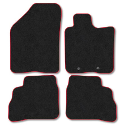 Car Mat Co Suzuki Swift (Mild-Hybrid Models) (2024+) Premium Car Mats Tufted-Pile Carpet Red Trim Tailored Fit Car Accessories Durable Set from B&Q
